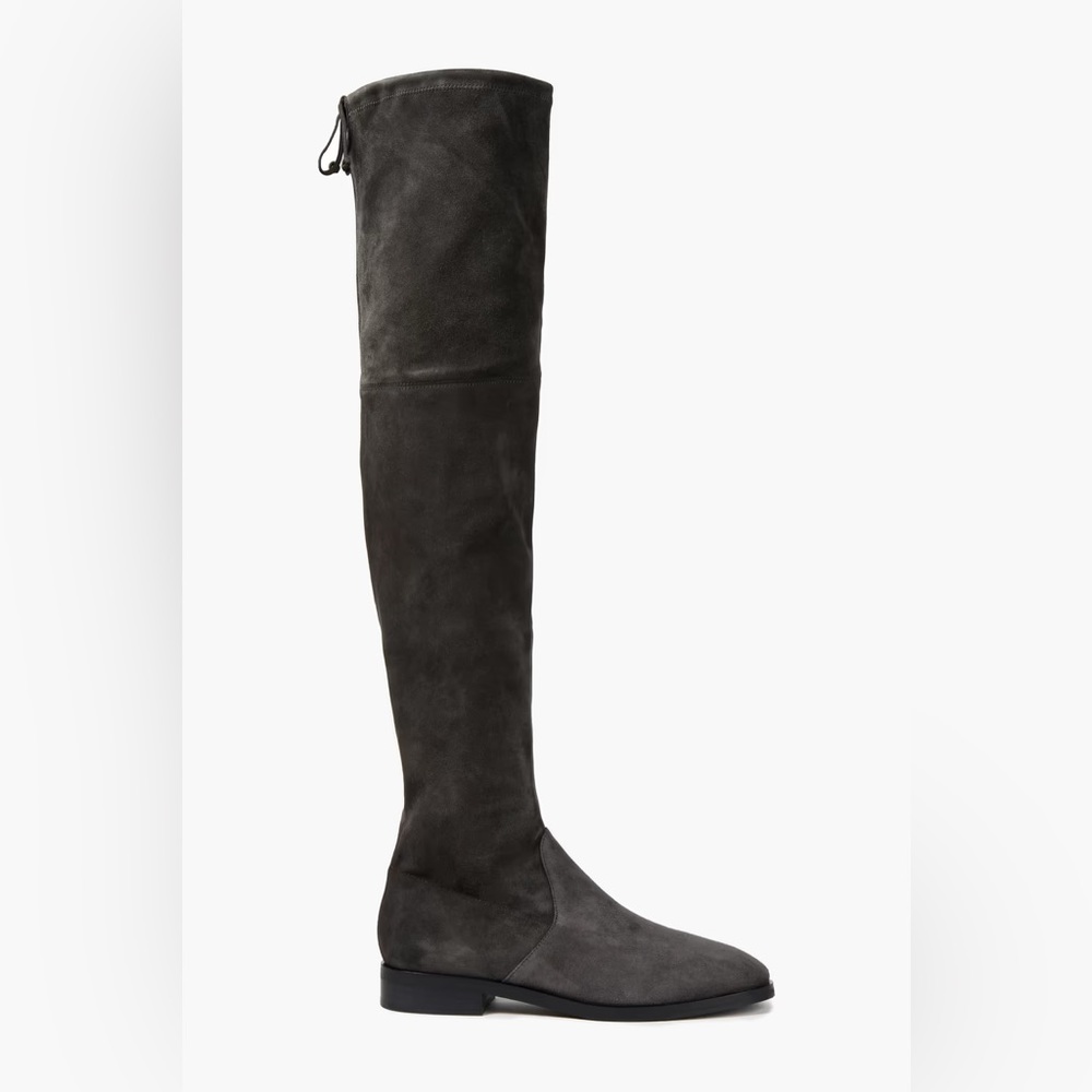 Stuart Weitzman Jocey Over-The-Knee Suede Boot Gray Taupe Size 7